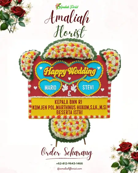 Papan Bunga Pernikahan Deketagung